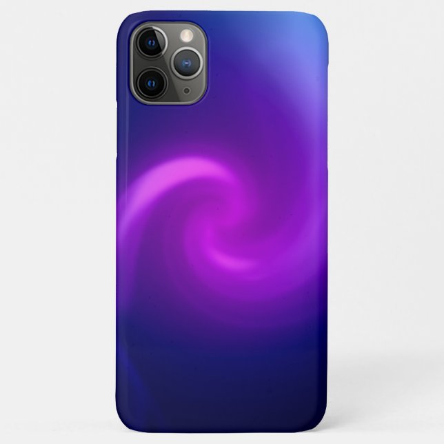 Capa Para iPhone 11 Pro Max Fundo Abstrato azul e roxo (Verso)