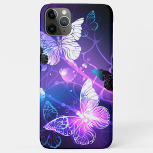 Capa Para iPhone 11 Pro Max Fundo com Borboletas Noturnas