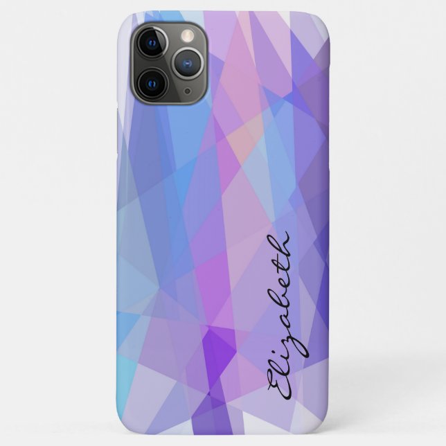 Capa Para iPhone 11 Pro Max Fundo Geométrico Moderno do Abstrato Mosaico (Verso)