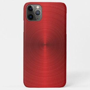 Capa Para iPhone 11 Pro Max Fundo metálico vermelho mínimo brilhante