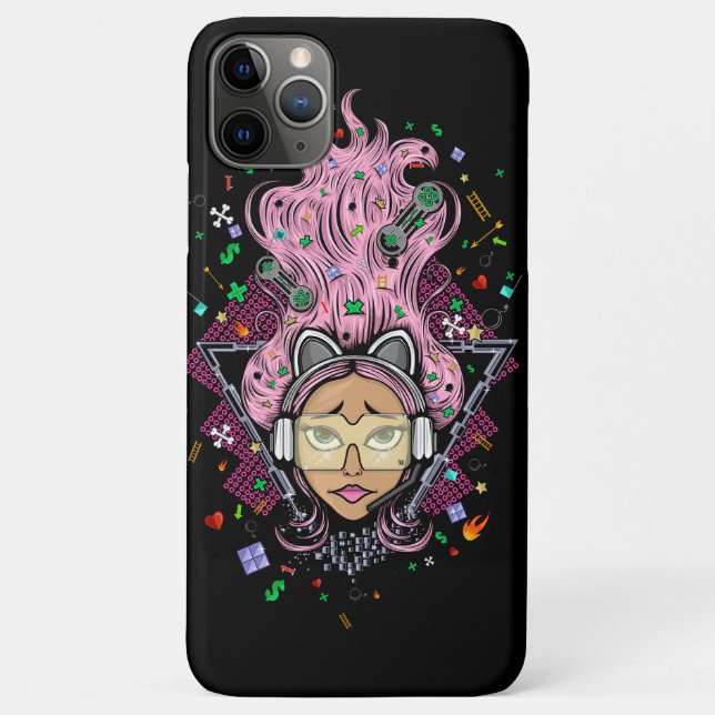 Capa Para iPhone 11 Pro Max Gamer Girl (Verso)