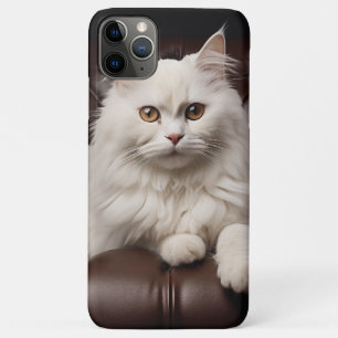 Capa Para iPhone 11 Pro Max Gato branco majestoso