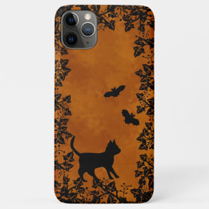 Capa Para iPhone 11 Pro Max Gato Preto com Bat