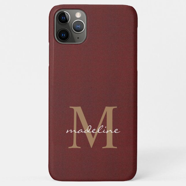 Capa Para iPhone 11 Pro Max Girassol Script Algodão Vermelho Dourado Manteiga (Verso)
