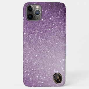 Capa Para iPhone 11 Pro Max *~* Glitter de Ombre de Gradação Púrpura do Mon