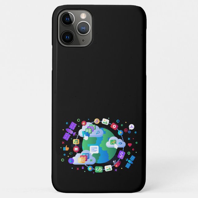Capa Para iPhone 11 Pro Max Gráficos Múltiplos Expressivos (Verso)
