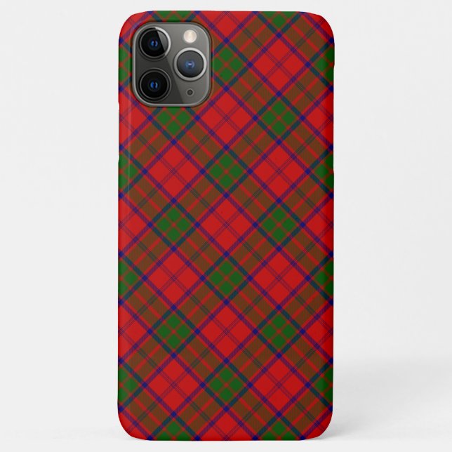 Capa Para iPhone 11 Pro Max Grant tartan Red xadrez (Verso)
