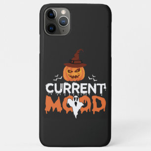 Capa Para iPhone 11 Pro Max Halloween Pumpkin Bat Atual Horror do Humor