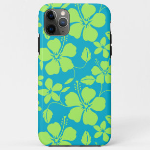 CAPA PARA iPhone 11 PRO MAX HAWAIIANO HULA (HIBISCUS) TEAL LIME