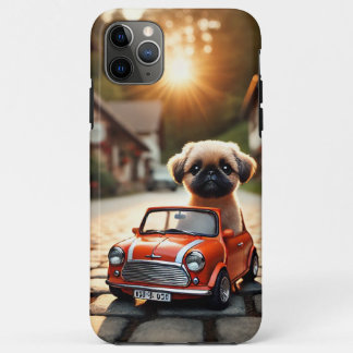 Capa Para iPhone 11 Pro Max Hülle mit Mops und Mini Morris