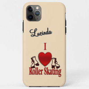 Capa Para iPhone 11 Pro Max I Pessoal de patinação de cilindro de coração
