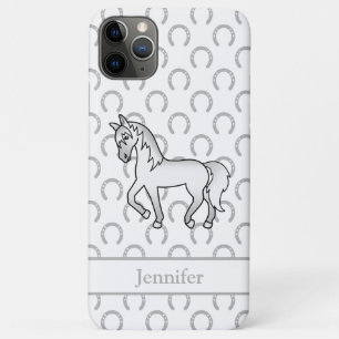 Capa Para iPhone 11 Pro Max Ilustração do desenho animado de cavalos de Trote