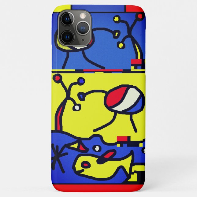 Capa Para iPhone 11 Pro Max Imagem com peixes da arte moderna (Verso)