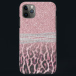 Capa Para iPhone 11 Pro Max Imagem Luminosa Cinzenta Cor-de-Rosa com Leopardo<br><div class="desc">Esta tendência de moda na moda, brilhando, estampas de animais femininas modernas, é a design perfeita para adicionar um toque de elegância feminina e estipular qualquer propósito decorativo. Um belo impressão de pele de roxa-chic e de leopardo-preto, de pelúcia e rosa de ouro brilhante, design de brilho, leopardo, chita, gato,...</div>