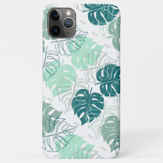 Capa Para iPhone 11 Pro Max Impressão de folhas tropicais