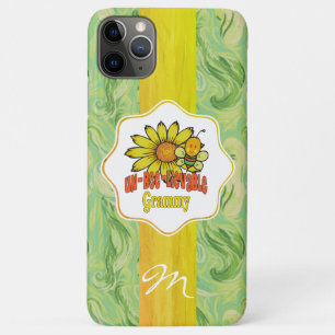 Capa Para iPhone 11 Pro Max Inacreditável Grammy Sunflower and Bees