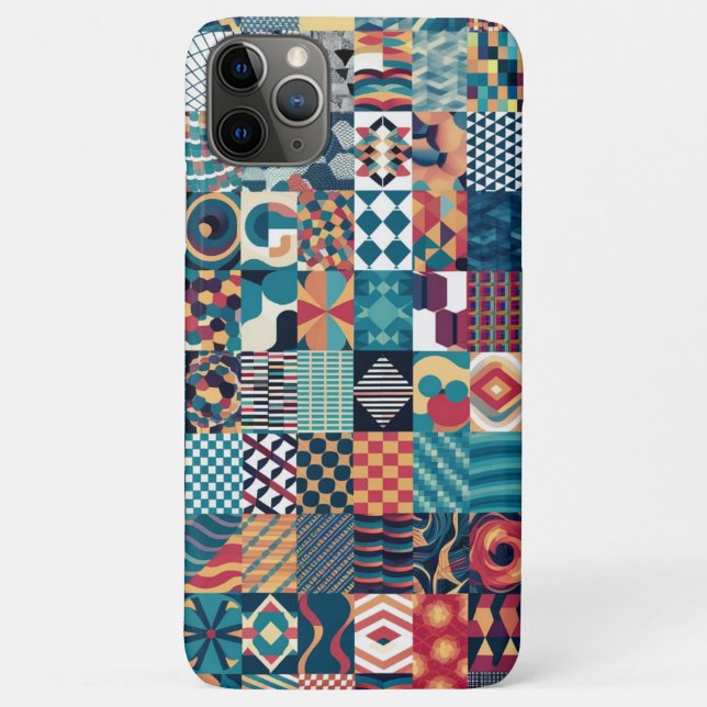 Capa Para iPhone 11 Pro Max iPhone da Colagem de Grade Artística / iPad case (Verso)