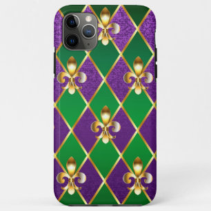 Capa Para iPhone 11 Pro Max Jewelry Background Mardi Gras