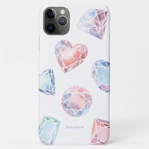 Capa Para iPhone 11 Pro Max Joias de Aquarela