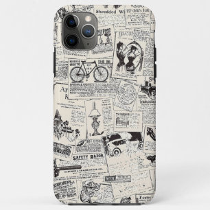 Capa Para iPhone 11 Pro Max Jornal Vintage