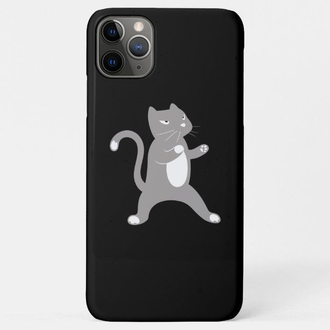 Capa Para iPhone 11 Pro Max Kung Fu Cat (Verso)