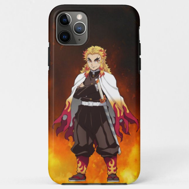 Capa Para iPhone 11 Pro Max Kyojuro Rengoku (Verso)