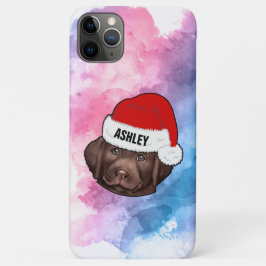 Capa Para iPhone 11 Pro Max Labrador Retriever com o Cão Feriado de Natal