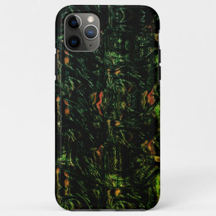 Capa Para iPhone 11 Pro Max Latido de árvore sob vidro martelado verde