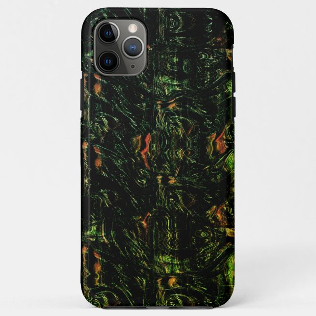 Capa Para iPhone 11 Pro Max Latido de árvore sob vidro martelado verde (Verso)