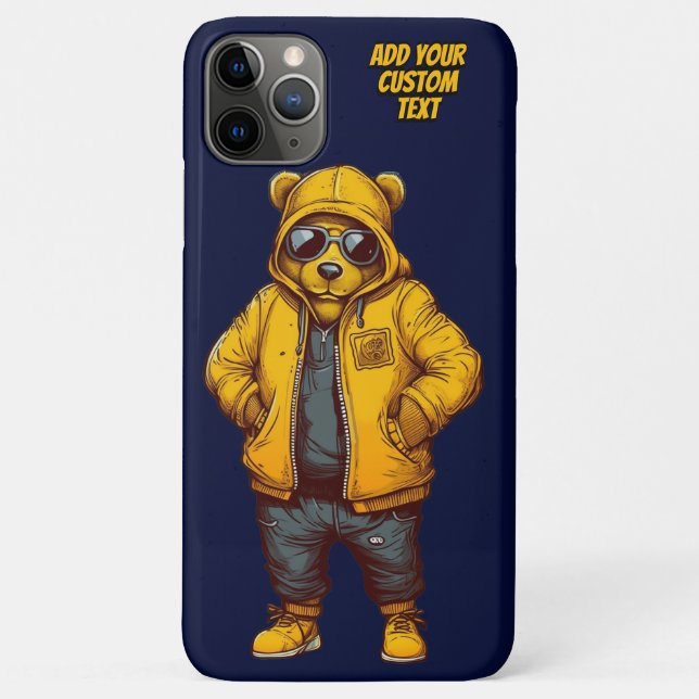 Capa Para iPhone 11 Pro Max Legal Urso Engraçado Modestável (Verso)