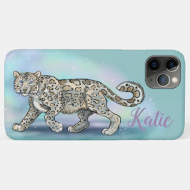 Capa Para iPhone 11 Pro Max Leopardo de Neve~Personalizado