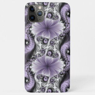 Capa Para iPhone 11 Pro Max Lilac Illusion Abstrato Floral Fractal Art Fantasy