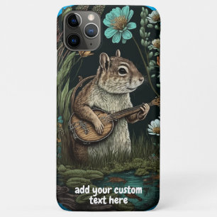 Capa Para iPhone 11 Pro Max Linda Casa Silvestre de Esquilo com Banjo Estilo C