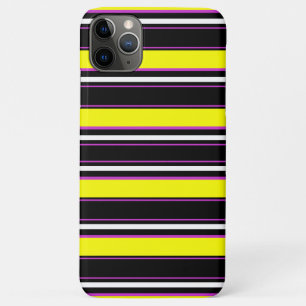 Capa Para iPhone 11 Pro Max Listras brancas e pretas