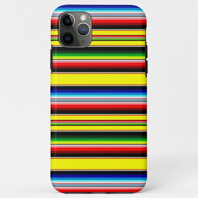 Capa Para iPhone 11 Pro Max Listras brilhantes de serape (Verso)