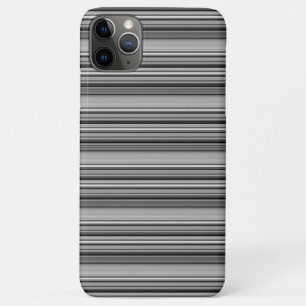 Capa Para iPhone 11 Pro Max Listras cinza pretas fofas
