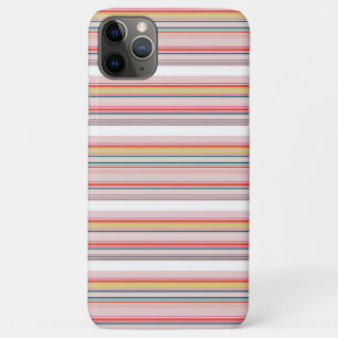 Capa Para iPhone 11 Pro Max Listras coloridas modernas fofas