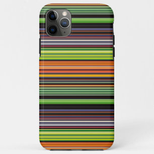 Capa Para iPhone 11 Pro Max Listras coloridas pretas fofas