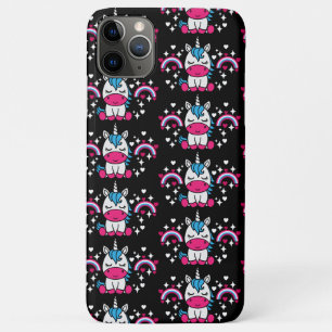 Capa Para iPhone 11 Pro Max Little Girls Unicorn Pony