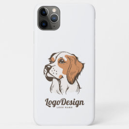 Capa Para iPhone 11 Pro Max Logotipo ilustrado da cabeça de um cão de perfil