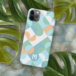 Capa Para iPhone 11 Pro Max Luz Personalizada Azul Turquesa Verde Retro Person