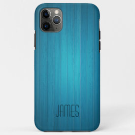 Capa Para iPhone 11 Pro Max Madeira azul