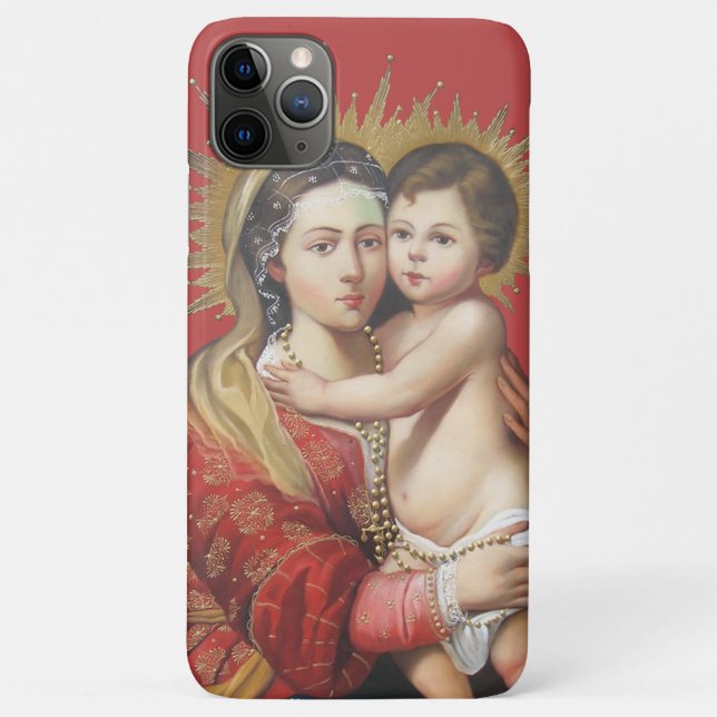 Capa Para iPhone 11 Pro Max Madonna E Criança (Verso)