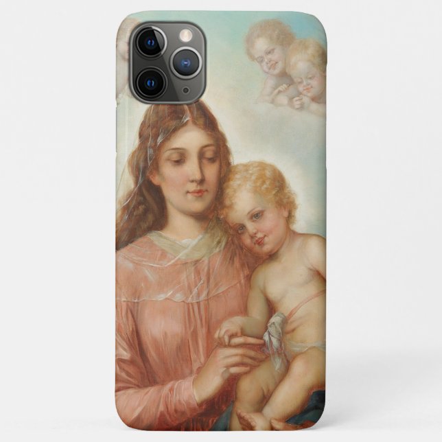 Capa Para iPhone 11 Pro Max Madonna E Criança (Verso)