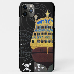 CAPA PARA iPhone 11 PRO MAX MAPAS ANTICOS GALLEON E PIRATAS