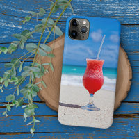 Margarita de Morango Vermelho de Verão na Praia Tr