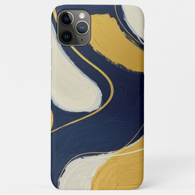 Capa Para iPhone 11 Pro Max Marinho e escoamento líquido (Verso)