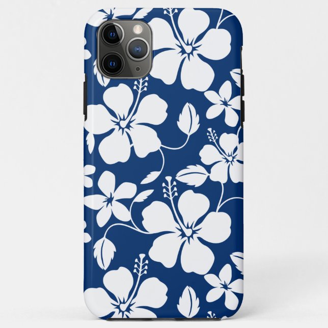 Capa Para iPhone 11 Pro Max Marinho HAWAIIAN HULA (HIBISCUS) (Verso)
