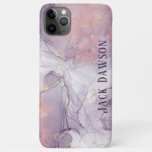 Mármore Ágata Roxo e Dourado Personalizado