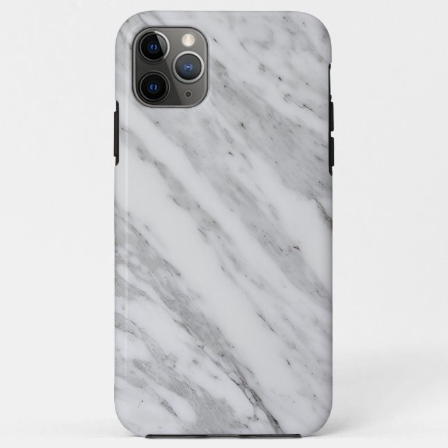 Capa Para iPhone 11 Pro Max Mármore Branco Elegante (Verso)